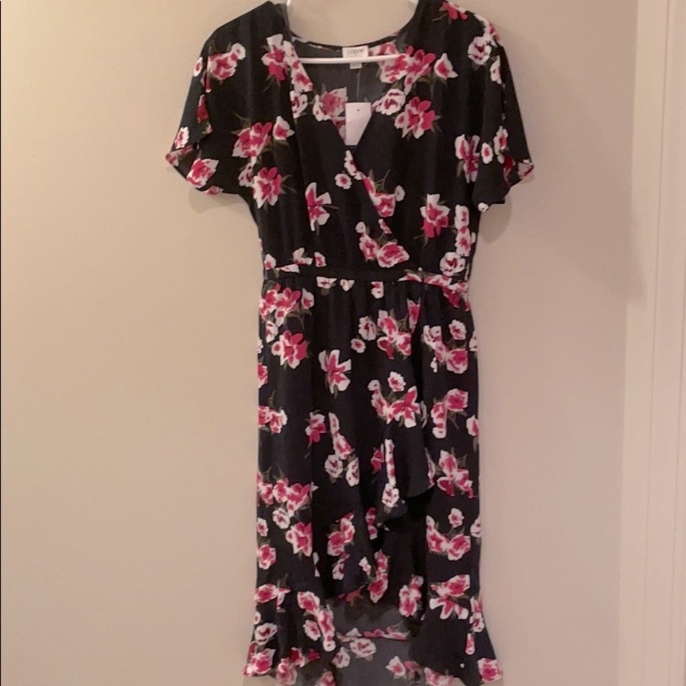 J Crew short sleeve floral dress NWT XS